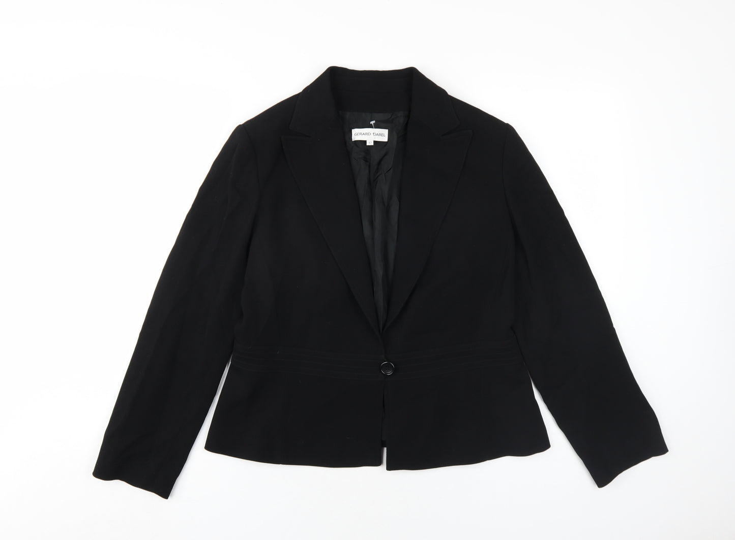Gerard Darel Womens Black Wool Jacket Blazer Size 14