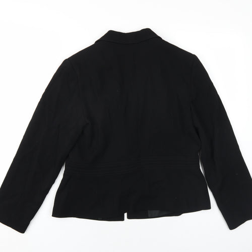 Gerard Darel Womens Black Wool Jacket Blazer Size 14