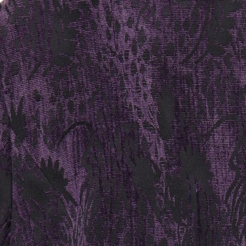 Joe Browns Womens Purple Floral Overcoat Coat Size 14 Button