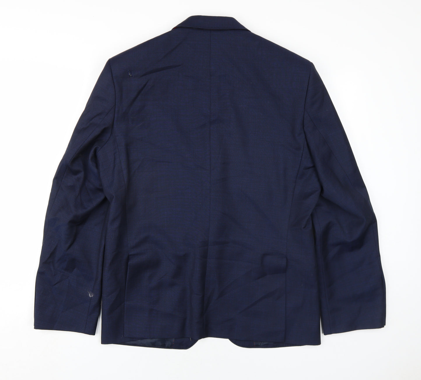 Marks and Spencer Mens Blue Wool Jacket Blazer Size 40 Regular