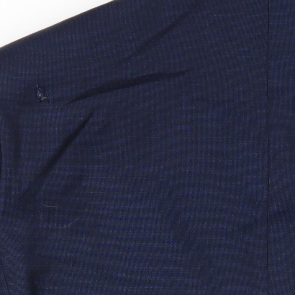 Marks and Spencer Mens Blue Wool Jacket Blazer Size 40 Regular