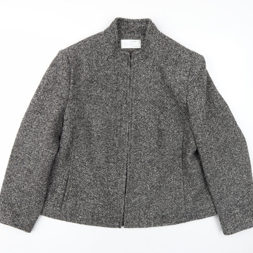 AMARANTO Womens Grey Jacket Coat Size 20 Zip