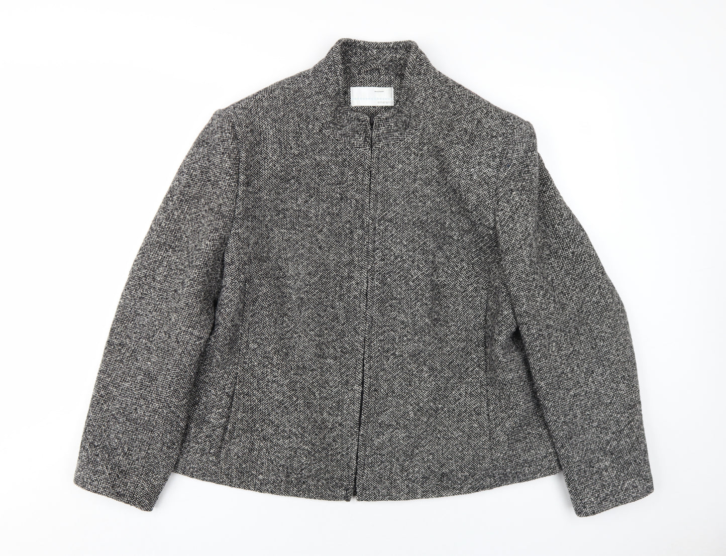 AMARANTO Womens Grey Jacket Coat Size 20 Zip