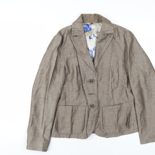FSR Womens Brown Jacket Blazer Size 8 Button