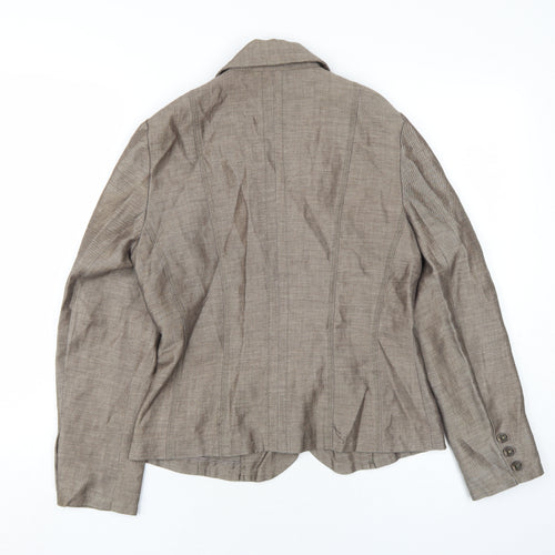 FSR Womens Brown Jacket Blazer Size 8 Button