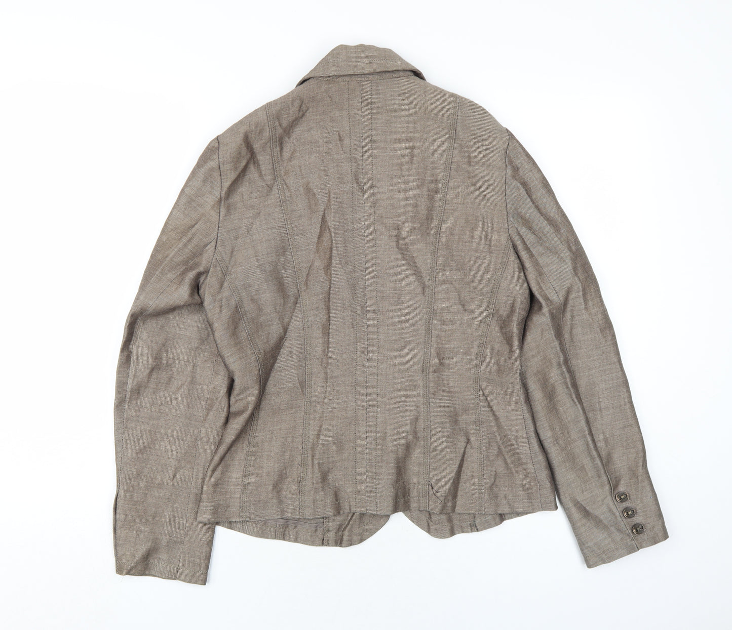 FSR Womens Brown Jacket Blazer Size 8 Button