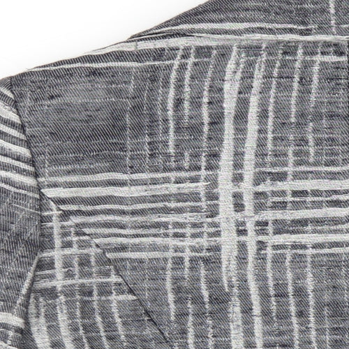 Minuet Womens Grey Plaid Jacket Size 10 Button
