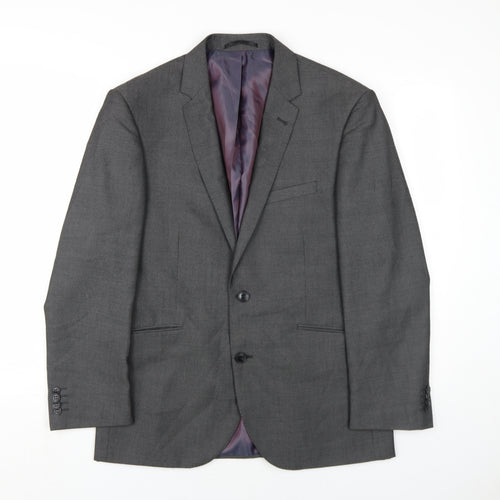 Taylor & Wright Mens Grey Polyester Jacket Blazer Size 38 Regular