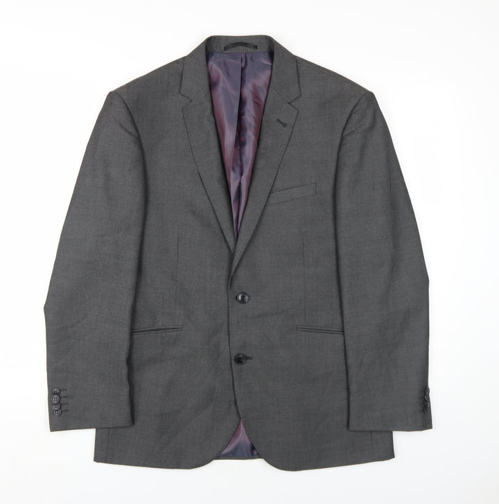 Taylor & Wright Mens Grey Polyester Jacket Blazer Size 38 Regular