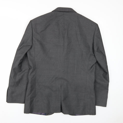 Taylor & Wright Mens Grey Polyester Jacket Blazer Size 38 Regular