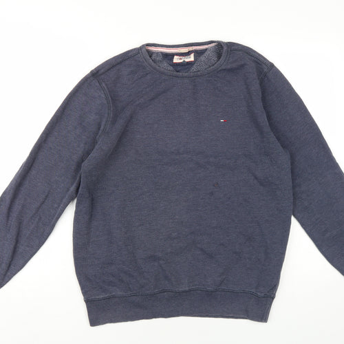 Tommy Hilfiger Womens Blue Cotton Pullover Sweatshirt Size M Pullover