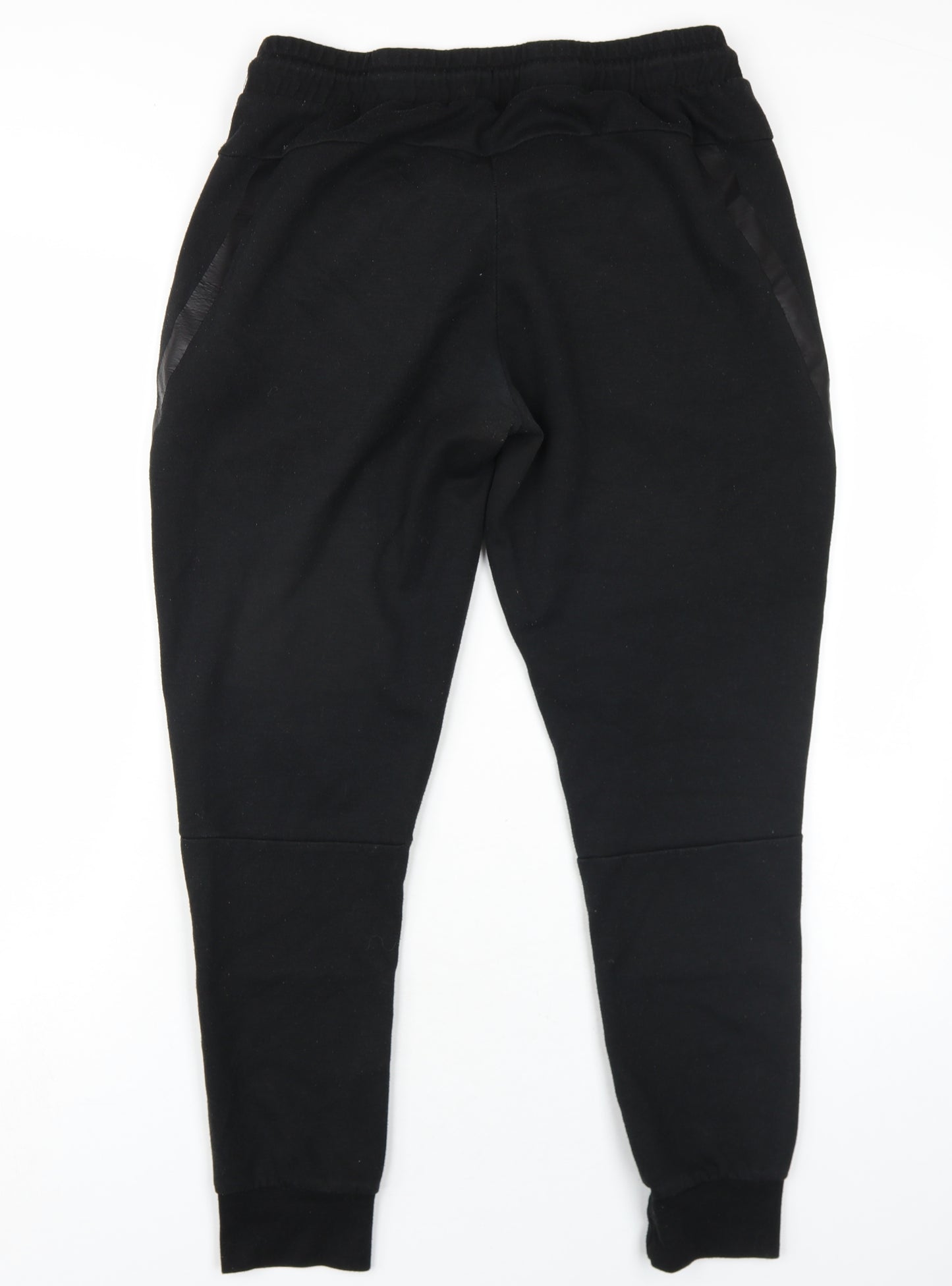 JACK & JONES Mens Black Polyester Jogger Trousers Size L L30 in Regular Drawstring