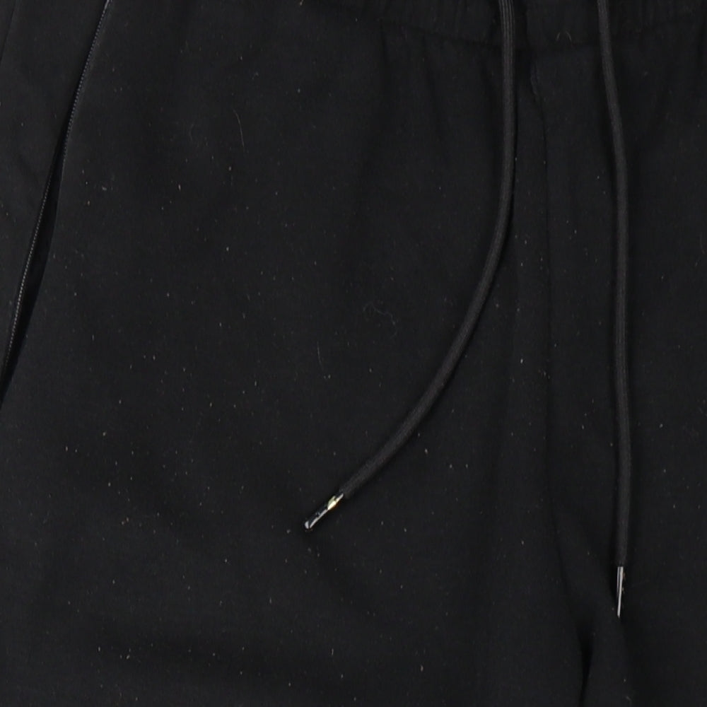 JACK & JONES Mens Black Polyester Jogger Trousers Size L L30 in Regular Drawstring