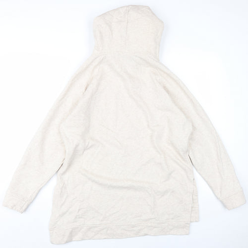 Stay Here Womens Beige Cotton Pullover Hoodie Size L Pullover