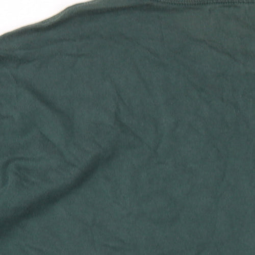 Lands' End Mens Green Cotton T-Shirt Size XL Round Neck