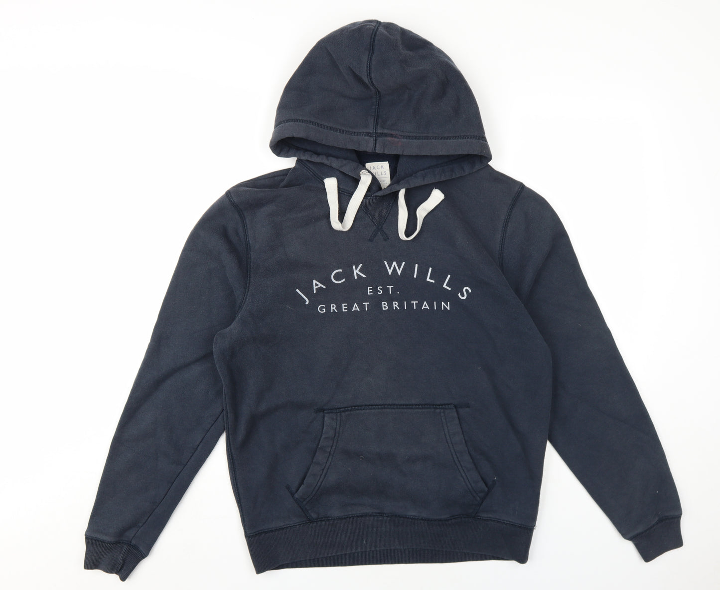 Jack Wills Mens Blue Cotton Pullover Hoodie Size M