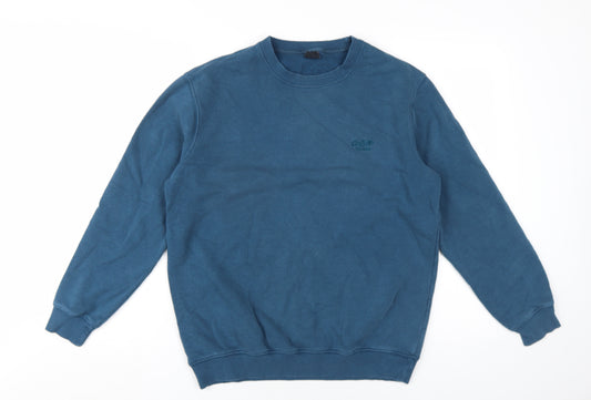 Cotton Traders Mens Blue Cotton Pullover Sweatshirt Size M