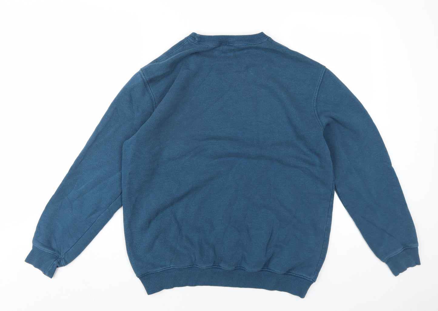 Cotton Traders Mens Blue Cotton Pullover Sweatshirt Size M