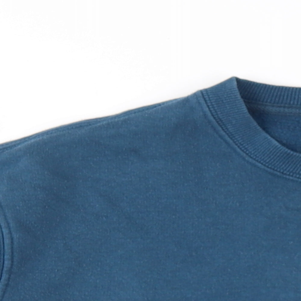 Cotton Traders Mens Blue Cotton Pullover Sweatshirt Size M