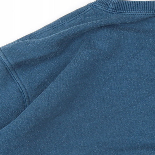 Cotton Traders Mens Blue Cotton Pullover Sweatshirt Size M