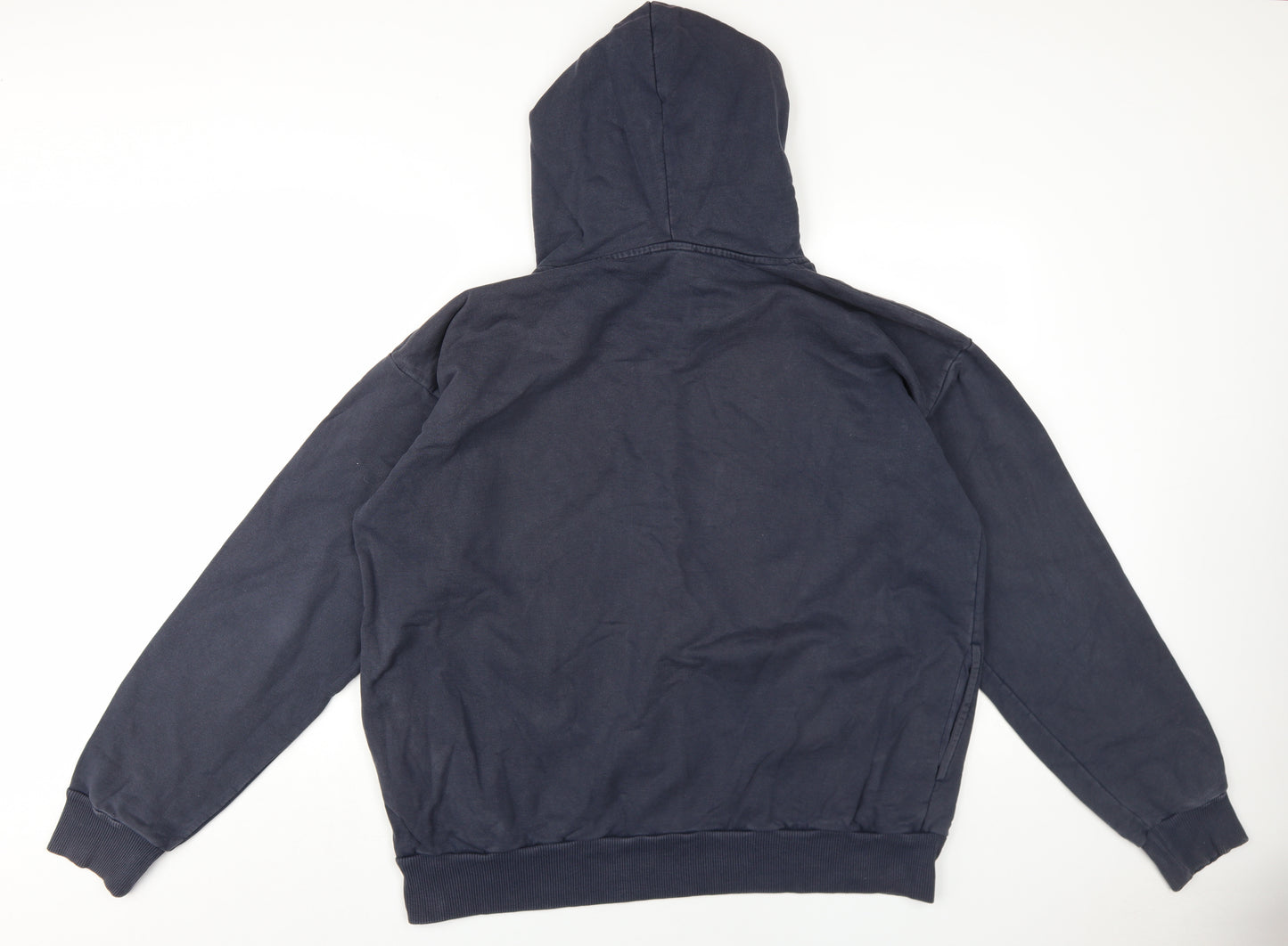 Diesel Mens Blue Cotton Pullover Hoodie Size L