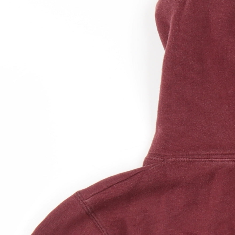 Jack Wills Womens Red Cotton Pullover Hoodie Size 10 Pullover