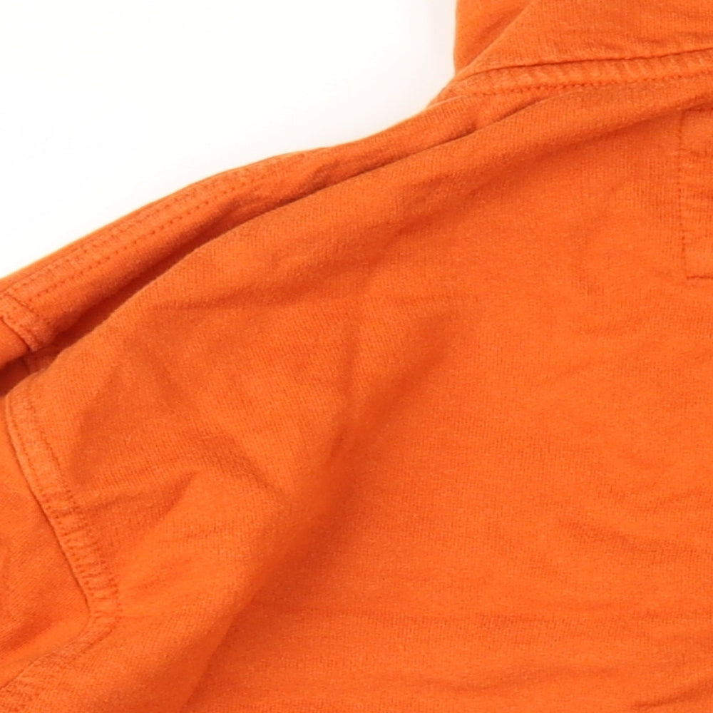 Crew Clothing Mens Orange Cotton Pullover Sweatshirt Size L