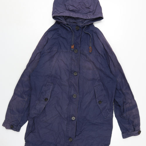 Jack Wills Womens Blue Jacket Coat Size 10 Zip