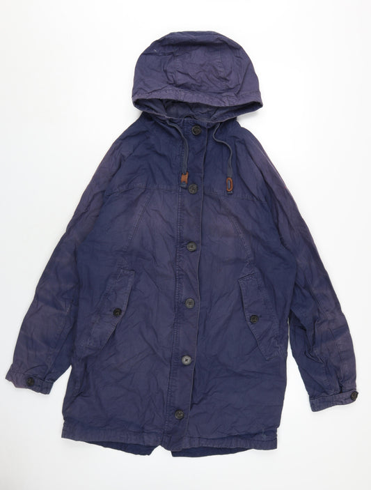 Jack Wills Womens Blue Jacket Coat Size 10 Zip