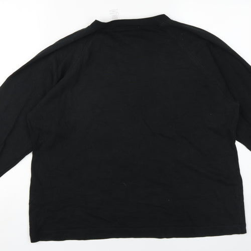 Liz Claiborne Womens Black Cotton Pullover Sweatshirt Size XL Pullover