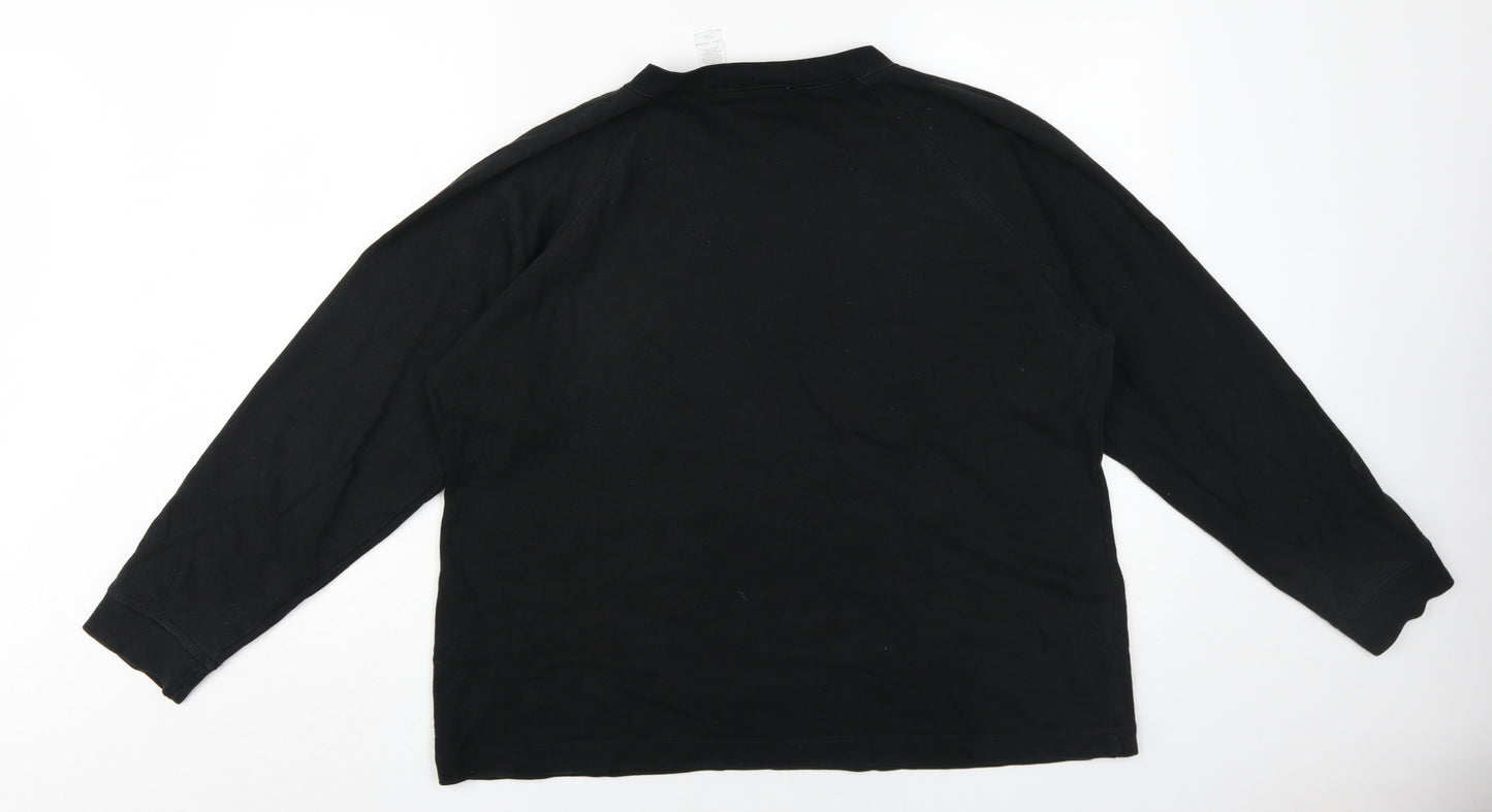 Liz Claiborne Womens Black Cotton Pullover Sweatshirt Size XL Pullover