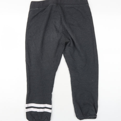 Victoria's Secret Womens Grey Cotton Jogger Trousers Size S L23 in Regular Drawstring
