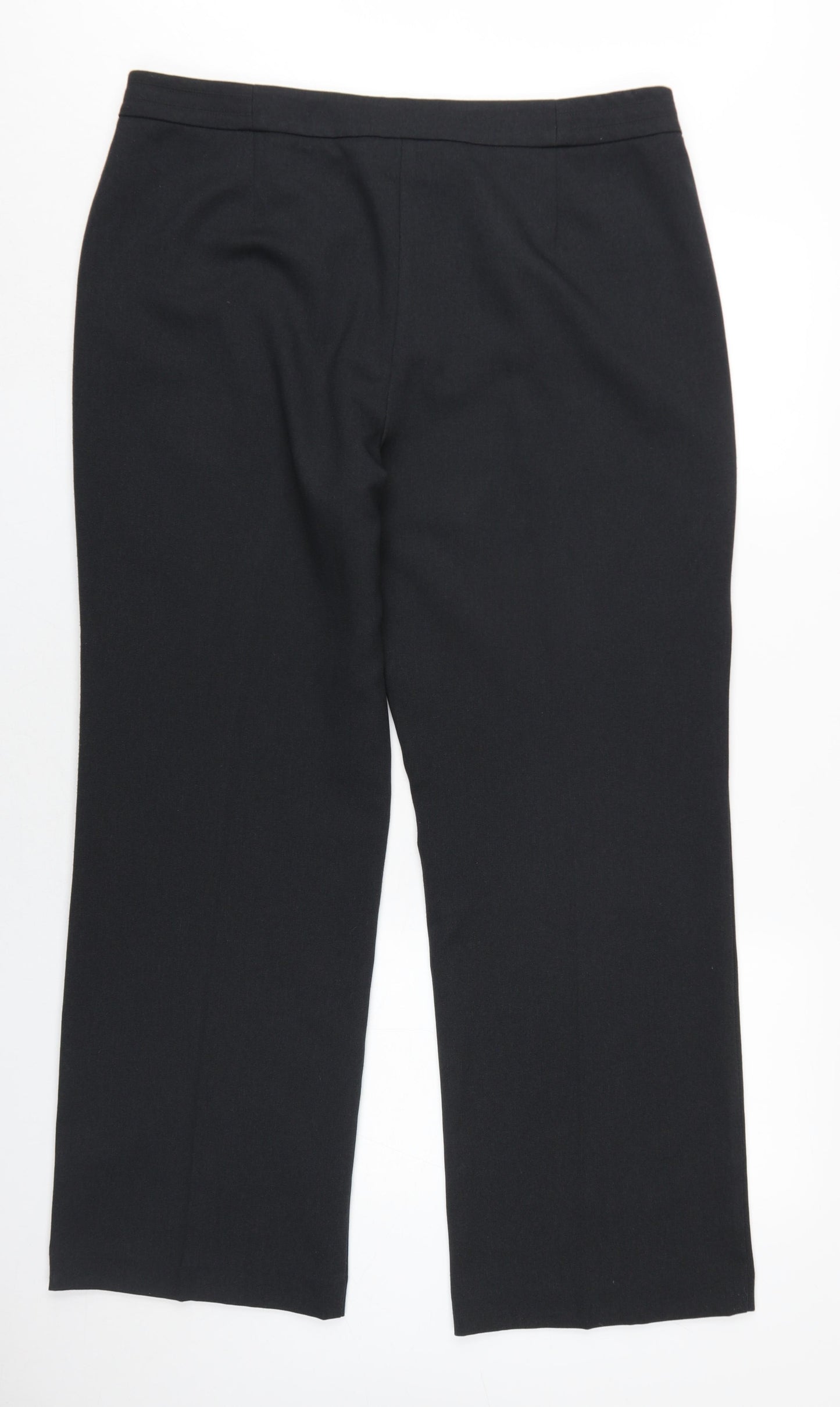 EWM Womens Grey Polyester Dress Pants Trousers Size 18 L30 in Regular Zip