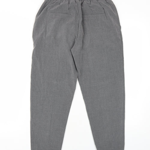 Pull&Bear Womens Grey Polyester Trousers Size S L26 in Regular