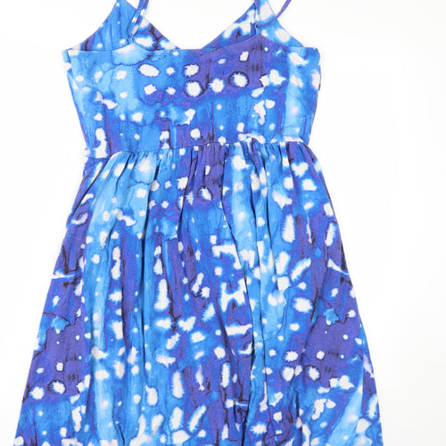 Cynthia Rowley Womens Blue Viscose A-Line Size XL V-Neck Pullover