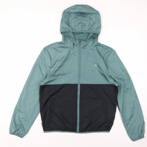 Element Boys Green Rain Coat Coat Size 14 Years Zip