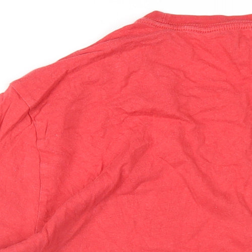 Gap Womens Red Cotton Basic T-Shirt Size M Round Neck