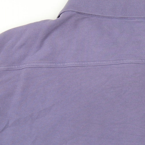 Jasper Conran Mens Purple Cotton Polo Size 2XL Collared Button