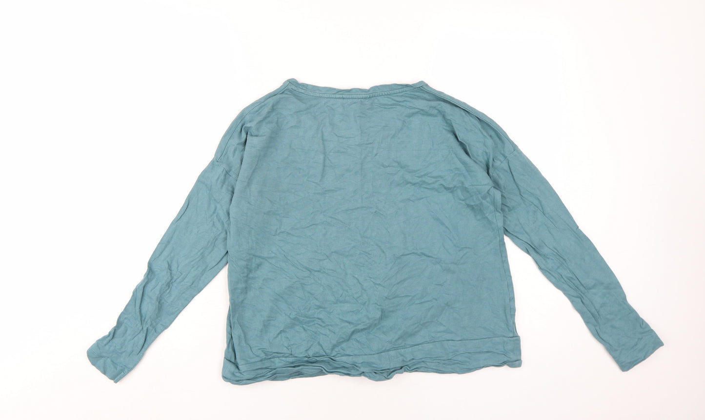 White Stuff Womens Blue Cotton Basic T-Shirt Size 10 Round Neck
