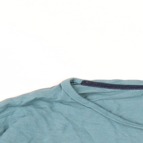 White Stuff Womens Blue Cotton Basic T-Shirt Size 10 Round Neck