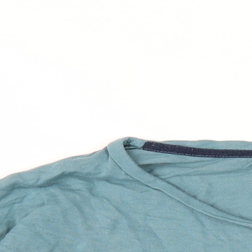 White Stuff Womens Blue Cotton Basic T-Shirt Size 10 Round Neck