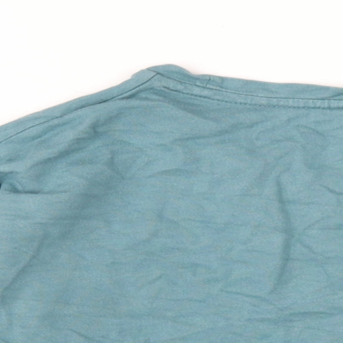 White Stuff Womens Blue Cotton Basic T-Shirt Size 10 Round Neck