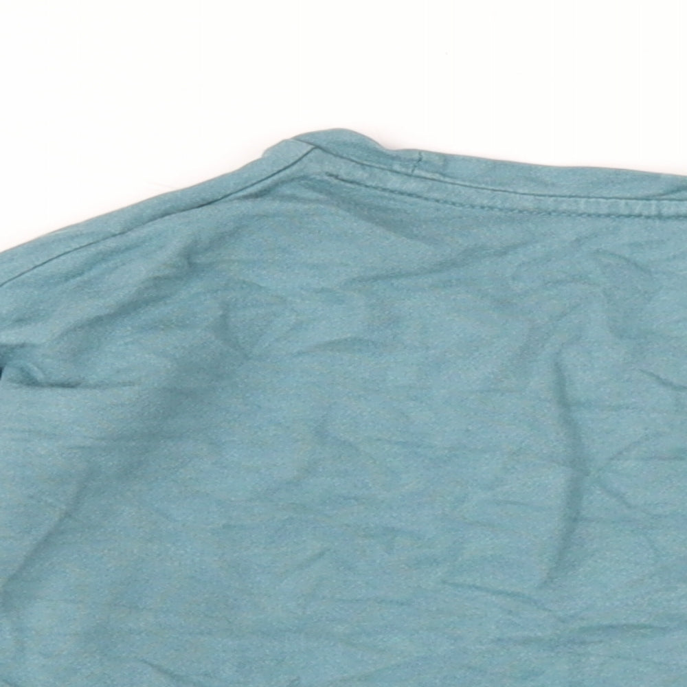 White Stuff Womens Blue Cotton Basic T-Shirt Size 10 Round Neck