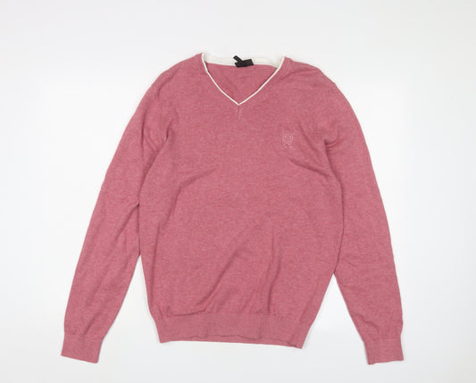 Jeff Banks Men's Pink Cotton Pullover, Size S