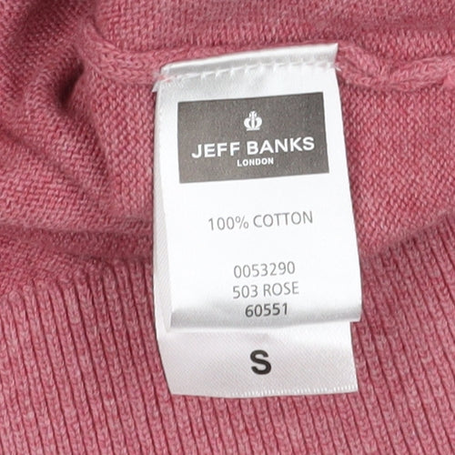 Jeff Banks Men's Pink Cotton Pullover, Size S