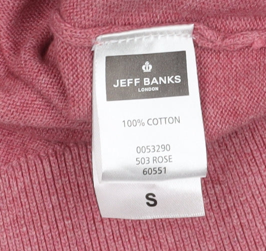 Jeff Banks Men's Pink Cotton Pullover, Size S