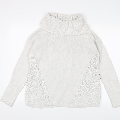 Rachel Zoe Women's White Cowl Neck Pullover Size L