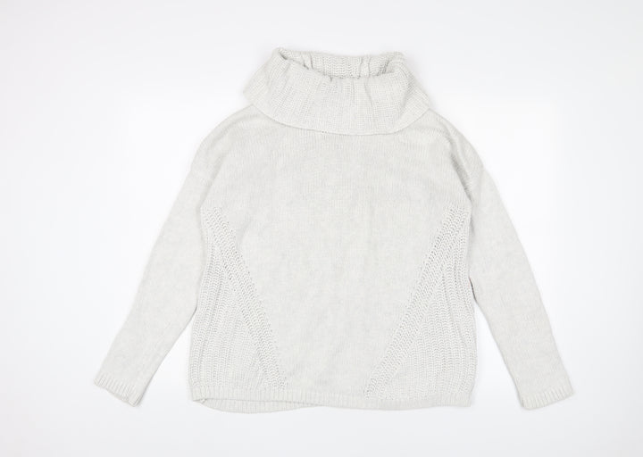 Rachel Zoe Women's White Cowl Neck Pullover Size L