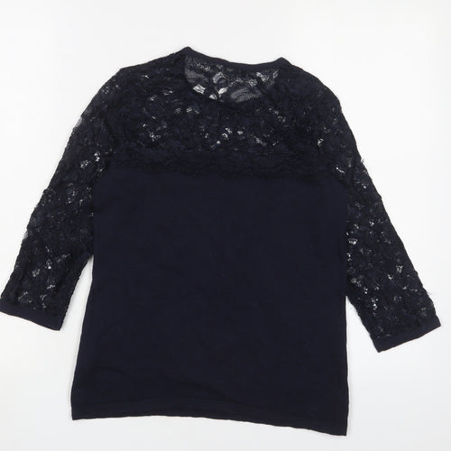 Jaeger Women's Blue Pullover Jumper, Size S