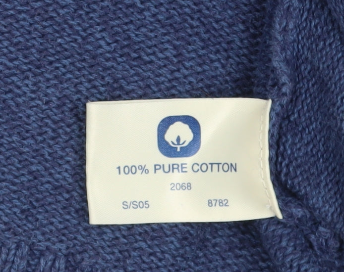 Tulchan Women's Blue Small Cardigan with Sheep Embroidery